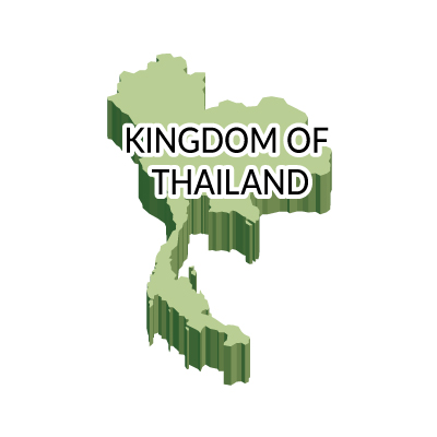 タイ王国無料フリーイラスト｜英語・立体(緑)